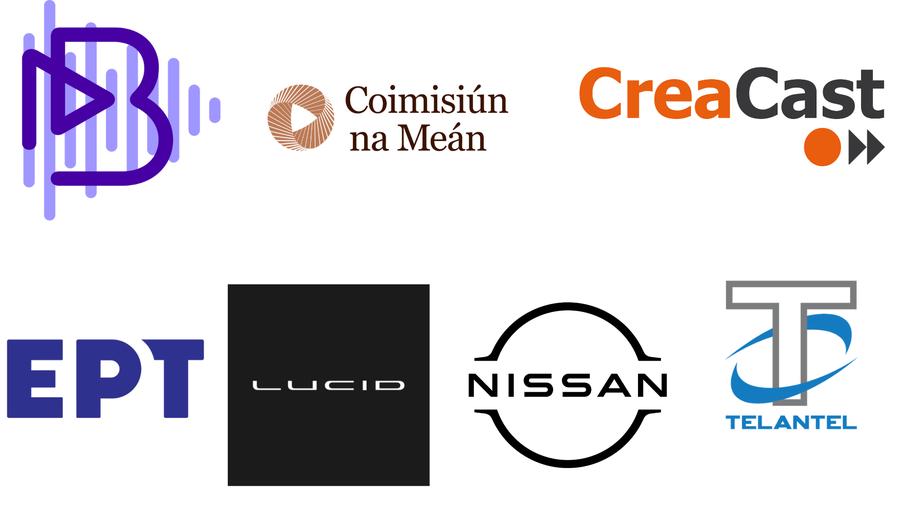 Graphic with the logos of seven new WorldDAB members